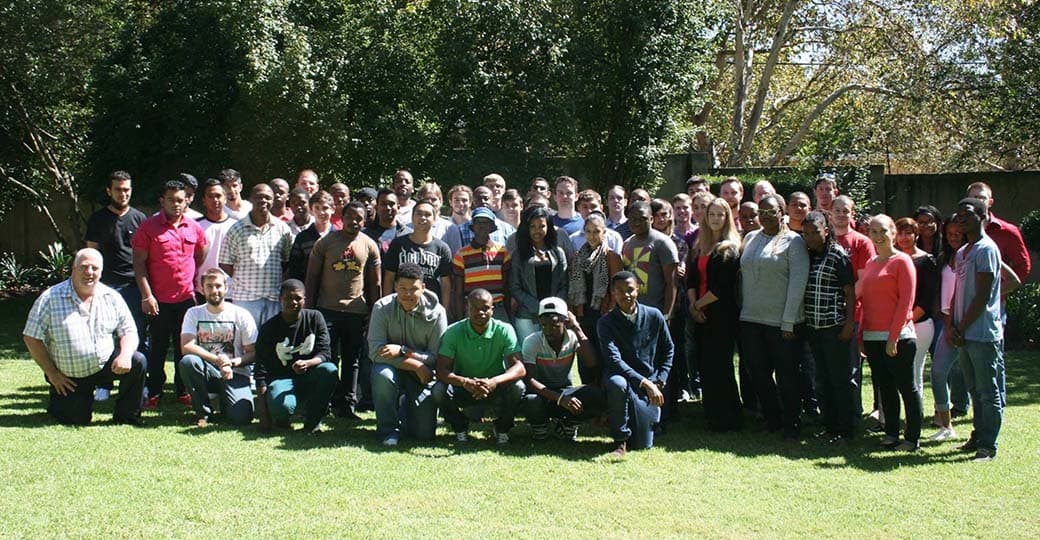 A VZAP cohort during a training session at the Houghton Estate campus